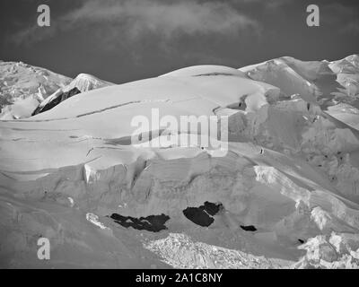 L'Antartide paesaggio Paradise Bay in bianco e nero di Glacier Foto Stock