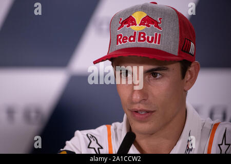 Misano Adriatico, Italia. Xii Sep, 2019. Marc Marquez, il pilota spagnolo e il Campione del Mondo della MotoGP con il numero 93 per il Team Repsol Honda (foto di Lorenzo Di Cola/Pacific Stampa) Credito: Pacific Press Agency/Alamy Live News Foto Stock