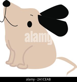 Mouse grigio, illustrazione vettore su sfondo bianco. Illustrazione Vettoriale