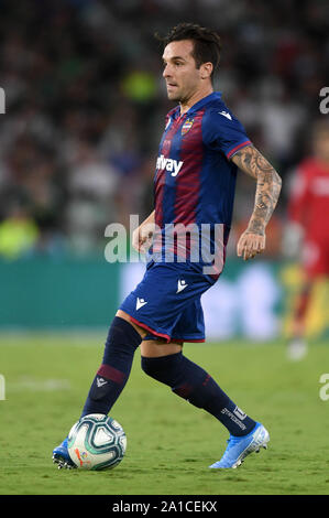 SEVILLA, 24-09-2019. Primera Division campionato spagnolo. LaLiga. Estadio Benito Villamarin. Tono García (Levante UD) durante il gioco Real Betis - Levante UD. Foto Stock