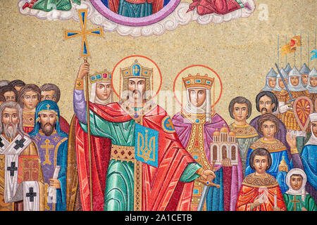 Mosaico a Santi Volodymyr & Olha Chiesa Cattolica Ucraina Foto Stock