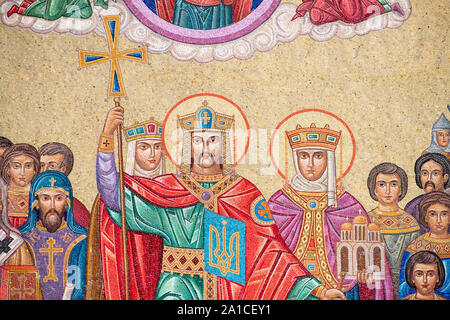 Mosaico a Santi Volodymyr & Olha Chiesa Cattolica Ucraina Foto Stock