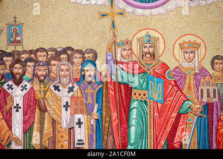 Mosaico a Santi Volodymyr & Olha Chiesa Cattolica Ucraina Foto Stock