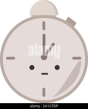 Orologio da tasca, illustrazione vettore su sfondo bianco. Illustrazione Vettoriale