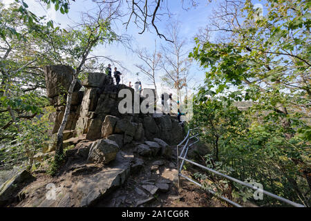 I turisti in Thale ,Harz. Foto Stock