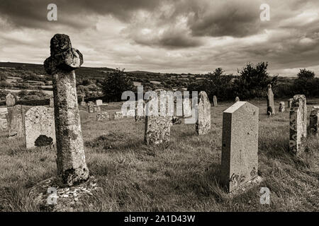 Cimitero a Widecombe in moro, Dartmoor Devon Foto Stock