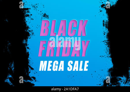 Venerdì nero vendite poster con il testo in grassetto segno di vendita per le promozioni di riduzione di prezzo Foto Stock