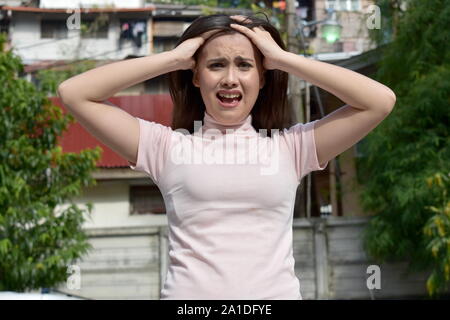 Un stressanti persona diversi Foto Stock