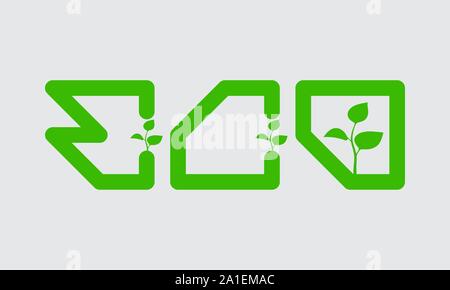 Icona di ecologico di Immagine Eco Friendly Foto Stock