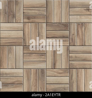 Seamless texture di scacchi parquet in legno. Alta risoluzione pattern di legno naturale Foto Stock