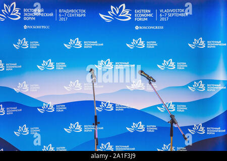 Vladivostok, Russia - 07 Settembre 2017: Far Eastern Università Federale annuale di Eastern Economic Forum Foto Stock