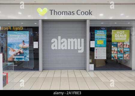 Edimburgo, Scozia. 26 settembre. 2019. Thomas Cook negozio vicino nel Regno Unito come Thomas Cook ha annunciato 21 negozi in UK chiuso. Pak@ Mera/Alamy Live News. Foto Stock