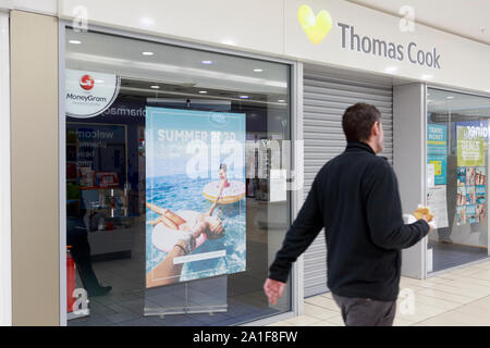 Edimburgo, Scozia. 26 settembre. 2019. Thomas Cook negozio vicino nel Regno Unito come Thomas Cook ha annunciato 21 negozi in UK chiuso. Pak@ Mera/Alamy Live News. Foto Stock