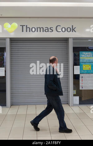 Edimburgo, Scozia. 26 settembre. 2019. Thomas Cook negozio vicino nel Regno Unito come Thomas Cook ha annunciato 21 negozi in UK chiuso. Pak@ Mera/Alamy Live News. Foto Stock