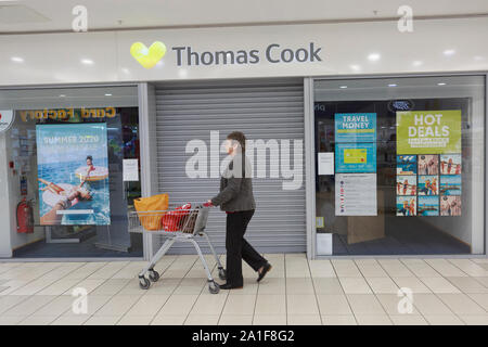 Edimburgo, Scozia. 26 settembre. 2019. Thomas Cook negozio vicino nel Regno Unito come Thomas Cook ha annunciato 21 negozi in UK chiuso. Pak@ Mera/Alamy Live News. Foto Stock