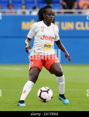 Eniola Aluko della Juventus durante la partita FC Barcellona v Juventus FC , della UEFA Womens Champions League stagione 2019/2020, round di 32. Johan Cruyff Stadium. Barcelona, Spagna, 25 set 2019. Foto Stock