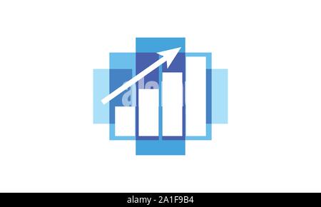 La contabilità finanziaria Logo, i consulenti finanziari Logo Design Modello icona Vettore, finanza moderna logo aziendale, finanziario Stock Exchange Market Illustrazione Vettoriale