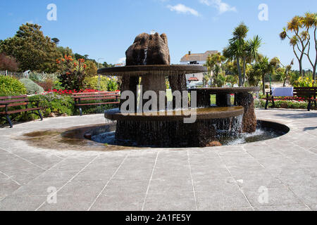 La colorata Winston Churchill Memorial Gardens at St Brelades, Jersey, Isole del Canale Foto Stock