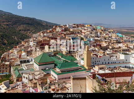 Moulay Idriss Zerhoun città in Marocco Sacro Cuore del Marocco Foto Stock