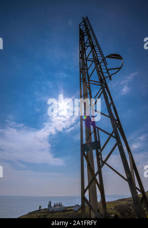Torre delle telecomunicazioni al punto di incudine, Durlston Country Park, Swanage, Dorset, Regno Unito Foto Stock
