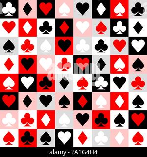 Gli sfondi di tute di carta. Vector carte da gioco adatta per modelli senza giunture. Illustrazione Vettoriale