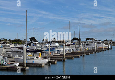 San Leandro Marina sulla Baia di San Francisco, California Foto Stock