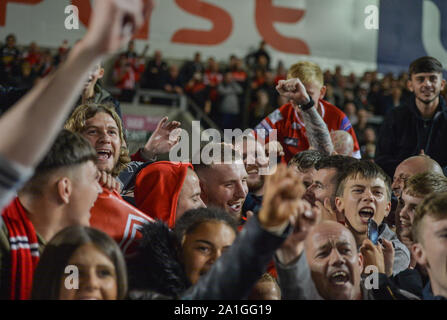 26 Settembre 2019 , AJ Bell Stadium, Salford, Inghilterra; Betfred Super League Rugby, Round Eliminator 2, Salford Red Devils vs Castleford Tigers ; credito: Dean Williams/news immagini Foto Stock