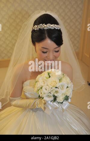 Brillante ed elegante, molto piacevole bouquet di nozze Foto Stock