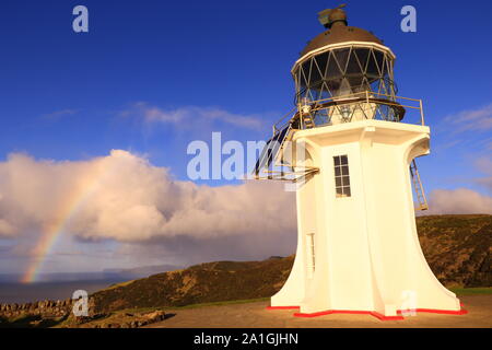 Cape Reinga Lighthouse, la parte del Nord-Ovest della Nuova Zelanda Foto Stock