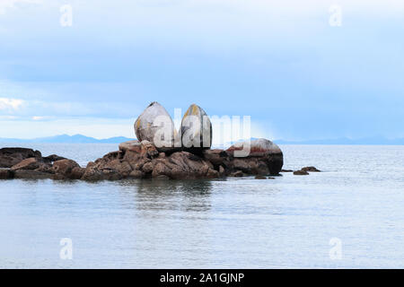 Split Apple Rock, Nuova Zelanda, Isola del Sud Foto Stock