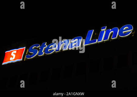 Gothenburg, Svezia. Xx Settembre, 2019. Stena Line logo visto a Göteborg. Credito: Karol Serewis SOPA/images/ZUMA filo/Alamy Live News Foto Stock