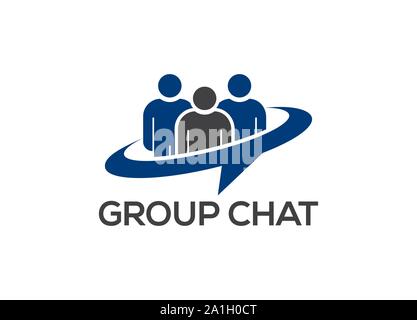 Icona Chat in elegante stile piatto isolato su sfondo grigio. Discorso bolla simbolo per il vostro web site design, logo, app, UI. Illustrazione Vettoriale, Illustrazione Vettoriale