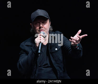 New York, NY - 26 Settembre 2019: Lars Ulrich Partecipa a conferenza stampa per il cittadino globale & Teneo svelare i piani di campagna e 2020 headliners al St. Ann's Warehouse Foto Stock