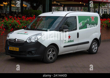 Birra Heineken auto aziendale a Amsterdam Paesi Bassi 2019 Foto Stock
