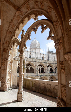 Il Monastero di Jeronimos Chiostri - Lisbona, Portogallo Foto Stock