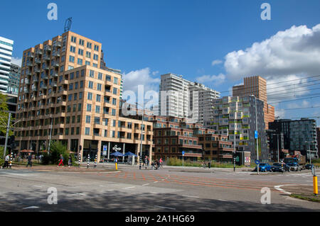 Vista sul Zuidas edifici da Boelelaan a Amsterdam Paesi Bassi 2019 Foto Stock