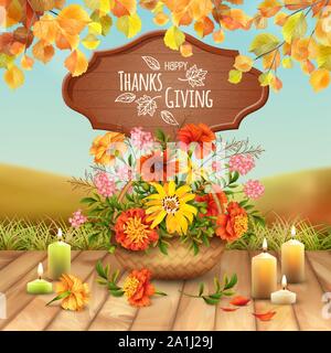 Happy Card di ringraziamento Illustrazione Vettoriale