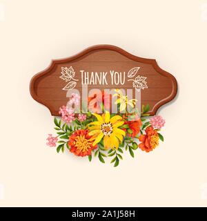 Biglietto di ringraziamento Illustrazione Vettoriale