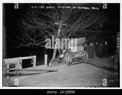 Auto N.Y.C. smantellata nel Central Park Foto Stock