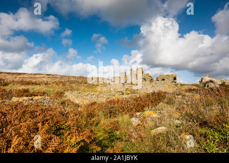 Rovine sulla Lihou Island, Guernsey Foto Stock