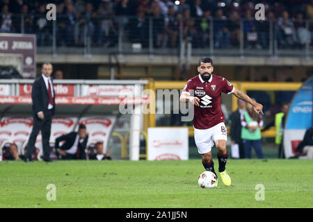 Torino, Italia. Il 26 settembre 2019.. Serie A italiana . Torino FC vs AC Milano.Tomas Rincon del Torino FC. Foto Stock