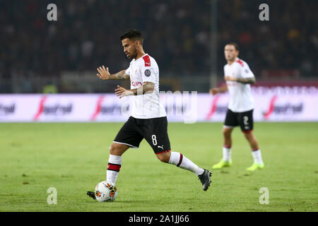 Torino, Italia. Il 26 settembre 2019. Serie A italiana . Torino FC vs AC Milan. Suso del Milan. Foto Stock