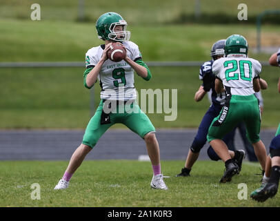 Azione di calcio con East Valley vs Lake City in Coeur d'Alene, Idaho. Foto Stock