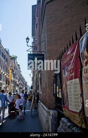 Tutti i Santi della Chiesa Anglicana in via del Corso, Roma Foto Stock