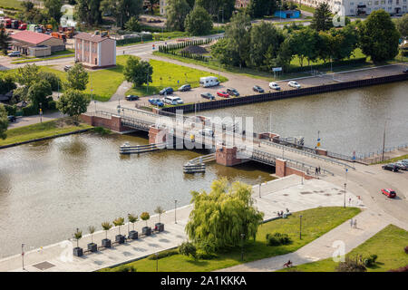 Architettura di Elblag - vista aerea. Elblag, Warmian-Masurian, Polonia. Foto Stock