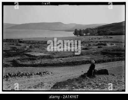 Viste del nord. Ain Tabgha. Sito del primo secolo la chiesa Foto Stock