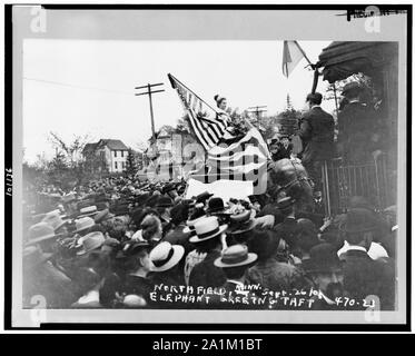 Northfield, Minn. Il messaggio di saluto di elefante Taft. Sett. 26 Foto Stock