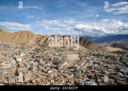 Vista a Leh in Ladakh, India Foto Stock