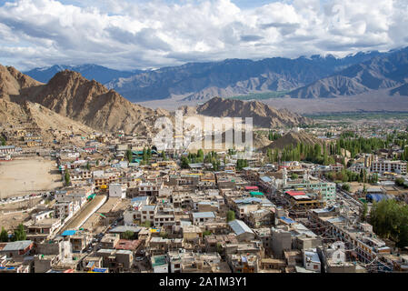 Vista a Leh in Ladakh, India Foto Stock