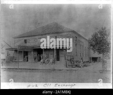 Scambio di olio [Spindletop, Beaumont, Porto Arthur e vicinanze, Texas - industria petrolifera]. Foto Stock